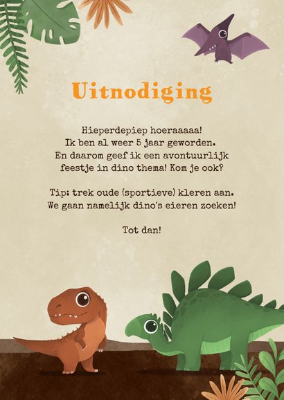 Kinderfeestje jongen dino's ei vulkaan dinosaurus jungle 3