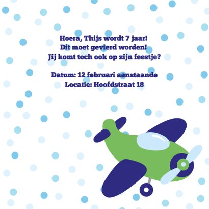 Kinderfeestje jongen vliegtuig foto 3