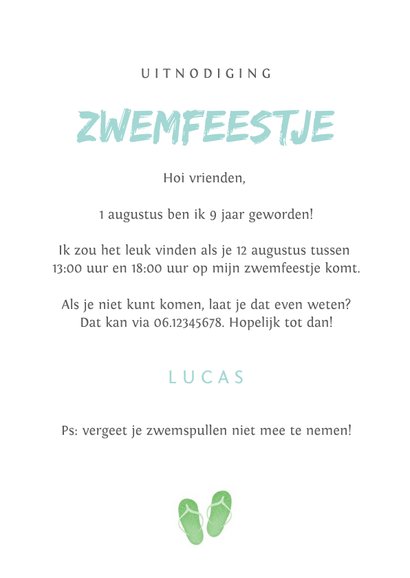 Kinderfeestje jongen zwemfeestje krokodil zomer 3