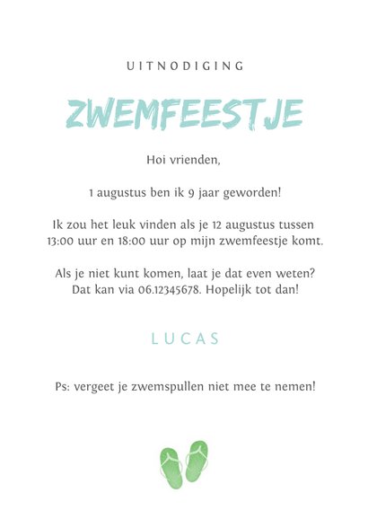 Kinderfeestje jongen zwemfeestje krokodil zomer 3