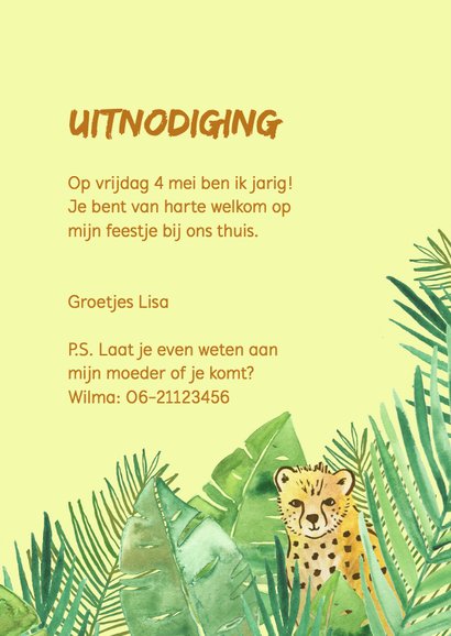 Kinderfeestje jungle jachtluipaarden 3