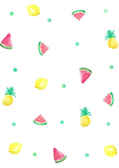 Kinderfeestje kaartje zomerfruit 2