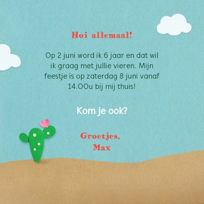 Kinderfeestje lama met cadeautjes uitnodiging 3