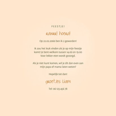 Kinderfeestje leeuwtje jungle aanpasbare leeftijd 3