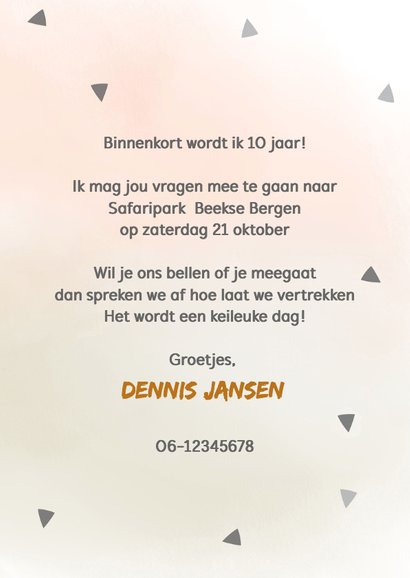 Kinderfeestje safaripark-dierentuin 3