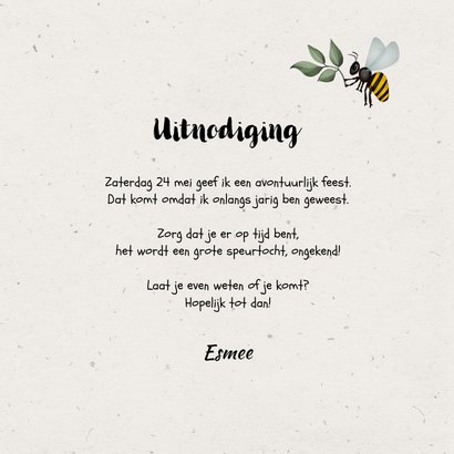 Kinderfeestje speurtocht outdoor wegwijzers insecten 3