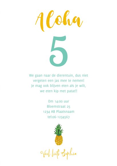 Kinderfeestje Tropisch Ananas 3