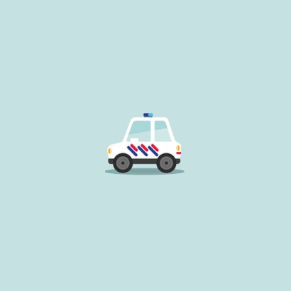 Kinderfeestje tweeling politieauto's foto's vrolijk Achterkant