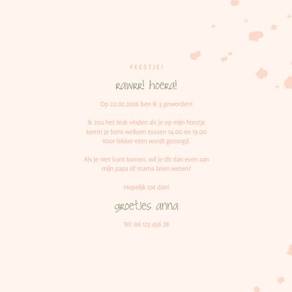 Kinderfeestje uitnodiging met foto en dinosaurus jungle 3