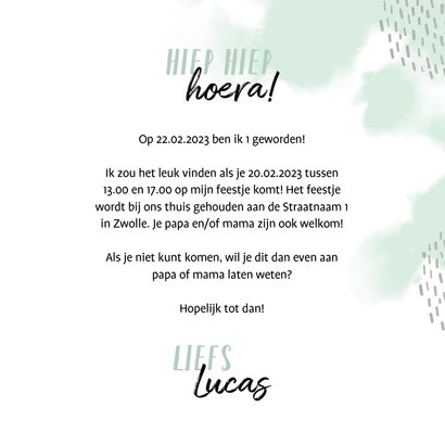 Kinderfeestje uitnodiging met foto, zebra en kroontje 3