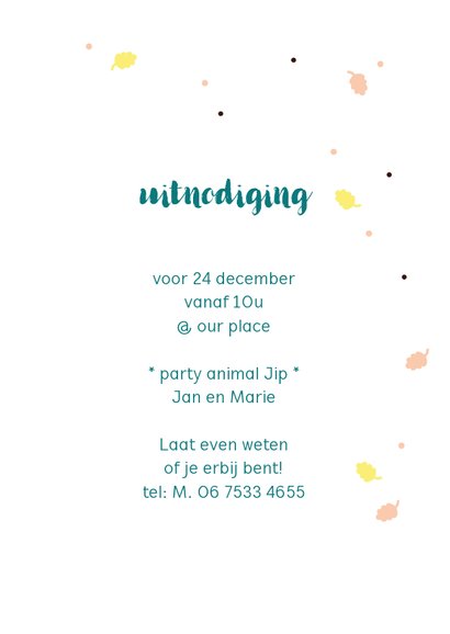 Kinderfeestje uitnodiging met jongen als rendier 3