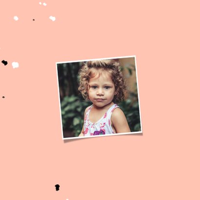 Kinderfeestje uitnodiging met vlinder, spetters en foto 2