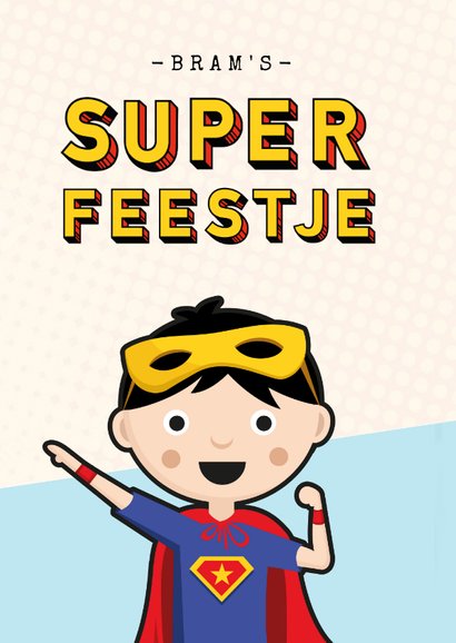 Kinderfeestje uitnodiging superhelden feestje jongen 2