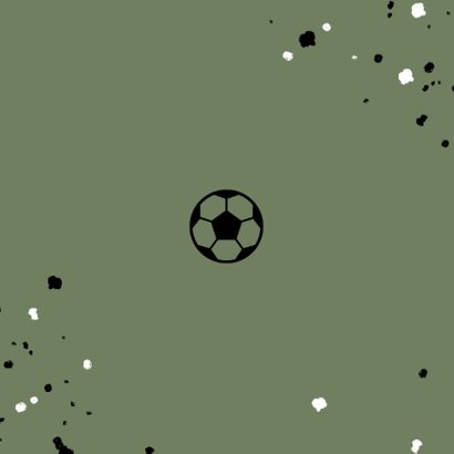 Kinderfeestje uitnodiging voetbal met spetters Achterkant