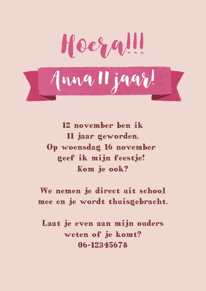 Kinderfeestje uitnodiging voor creatief handlettering party 3