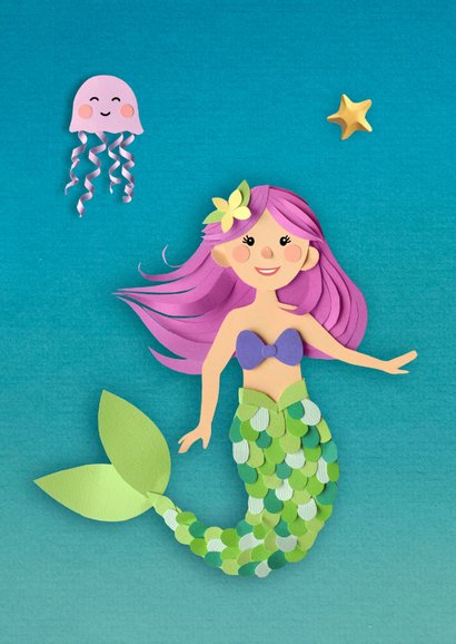 Kinderfeestje uitnodiging zwemfeestje zeemeermin 2