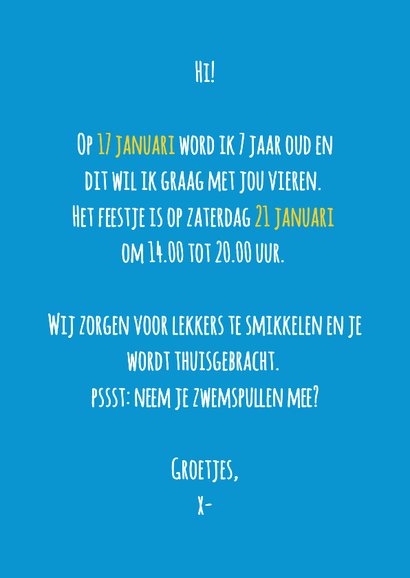 Kinderfeestje vergeet je je zwemspullen niet? 3