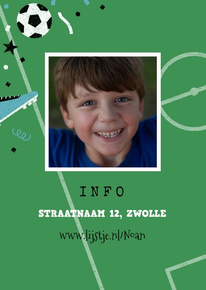 Kinderfeestje voetbalthema aanpasbare leeftijd 2