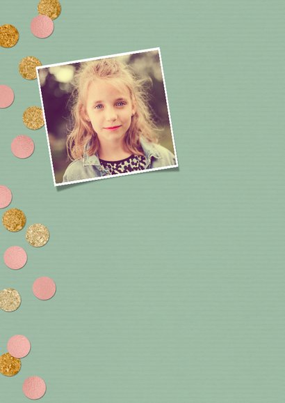 Kinderfeestje voor meisje met foto en confetti 2
