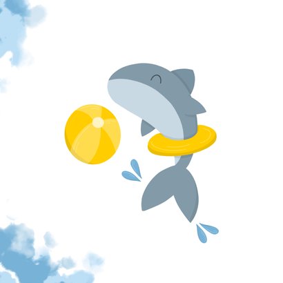 Kinderfeestje zwemmen haai met band en bal 2