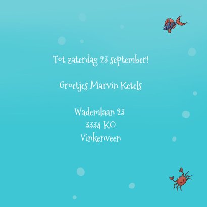 Kinderfeestje zwemmen vrolijke vissen 3