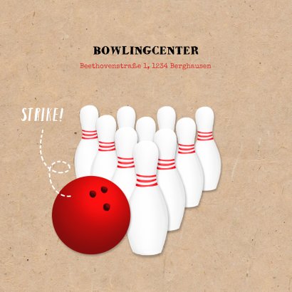 Kindergeburtstag Bowling Einladung mit Foto 2