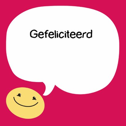 Kinderkaart blije smiley 3