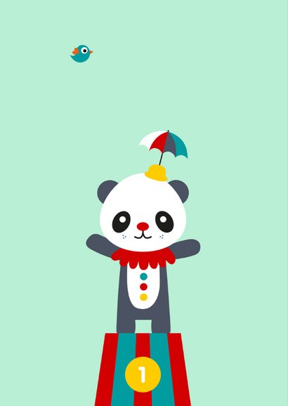 Kinderkaart - Circus panda 2