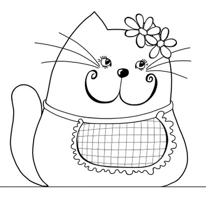 Kinderkaart - Kat met kleurplaat 2
