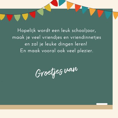 Kinderkaart kat voor het eerst naar school 3