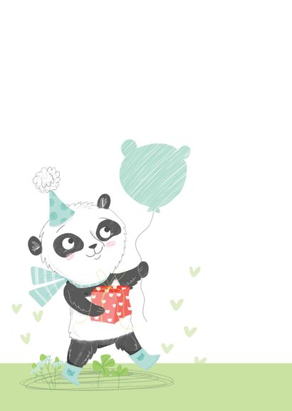 Kinderkaart panda-geluk 2