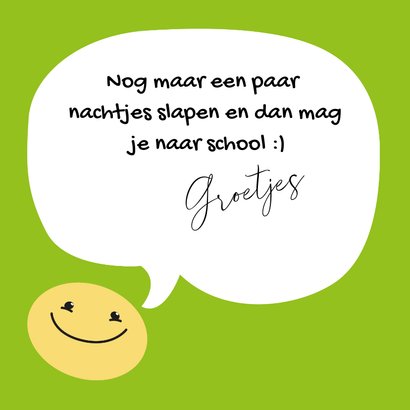 Kinderkaart schooldag smiley 3