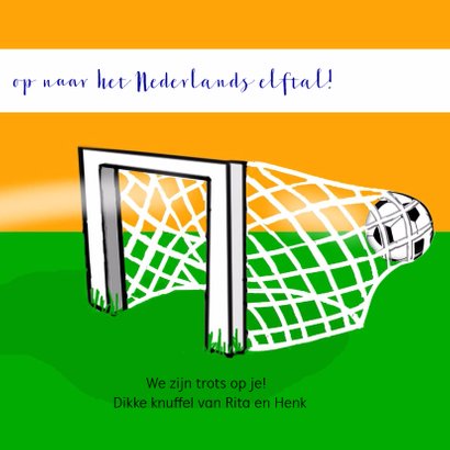 Kinderkaart - voetbal meisje 3