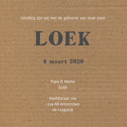 Kinderwagen, karton jongen 3