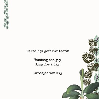 King for a day verjaardagskaart 3