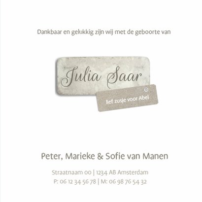 Klassiek geboortekaartje stippen 3