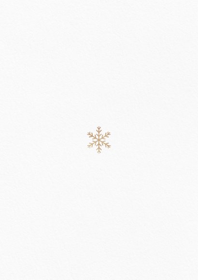 Klassiek nieuwjaarskaartje wit met fotocollage en sneeuwvlok Achterkant