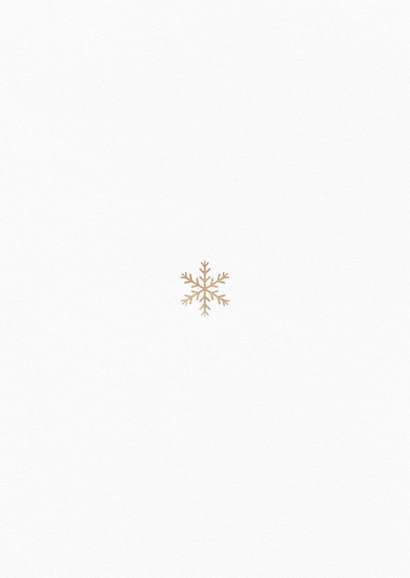 Klassiek nieuwjaarskaartje wit met fotocollage en sneeuwvlok Achterkant