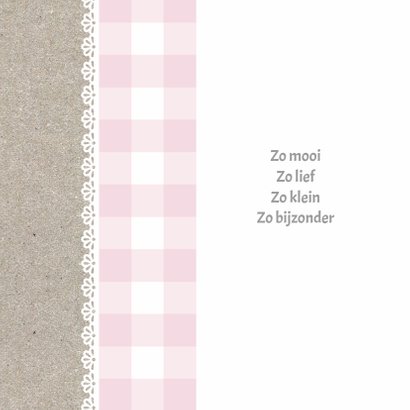 Klassiek roze ruitje strik 2