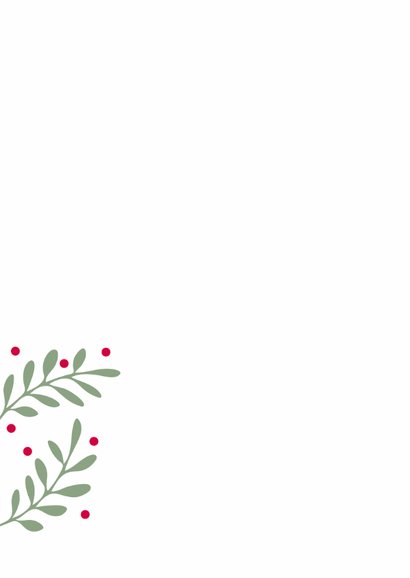Klassieke groene kerstkaart takjes foto 2
