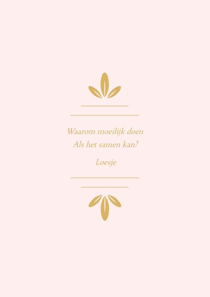 Klassieke kaart met gouden ornamenten geregistreerd partners 2