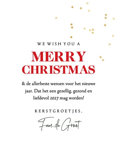 Klassieke kerstkaart eerste kerst botanisch krans foto 3