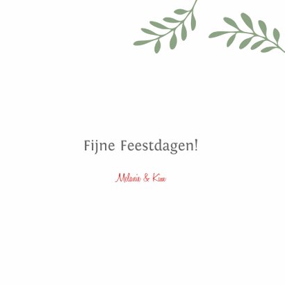 Klassieke kerstkaart foto kerst takken 3