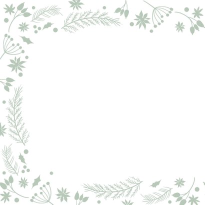 Klassieke kerstkaart kerstbal ornamenten groen 2