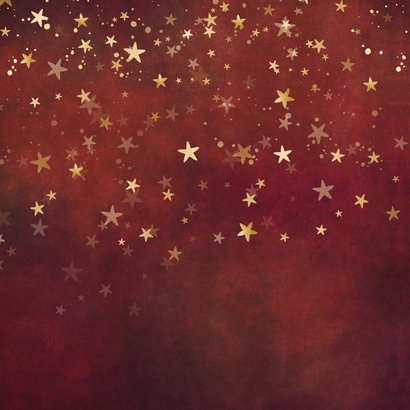 Klassieke rode zakelijke kerstkaart met sterren en foto's Achterkant