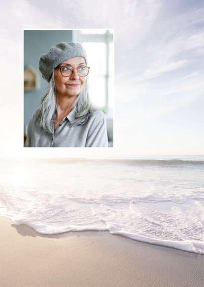 Klassieke rouwkaart met strand golven en lucht 2