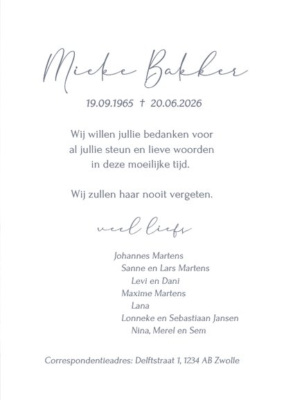 Klassieke rouwkaart met strand golven en lucht 3