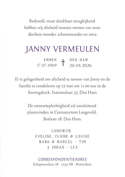 Klassieke rouwkaart met zomerse foto van lavendel  3