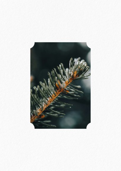 Klassieke witte kerstkaart met fotocollage en sneeuwvlok 2