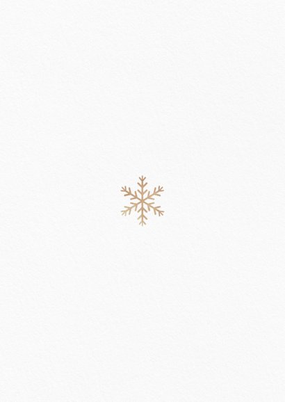 Klassieke witte kerstkaart met fotocollage en sneeuwvlok Achterkant